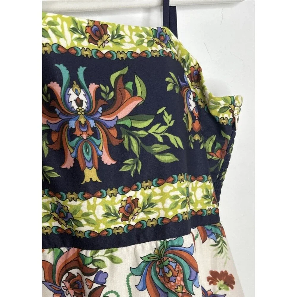 Siena Midi Floral Dress Size 14 Built in Bra Adjustable Straps Garden Party - Picture 2 of 9